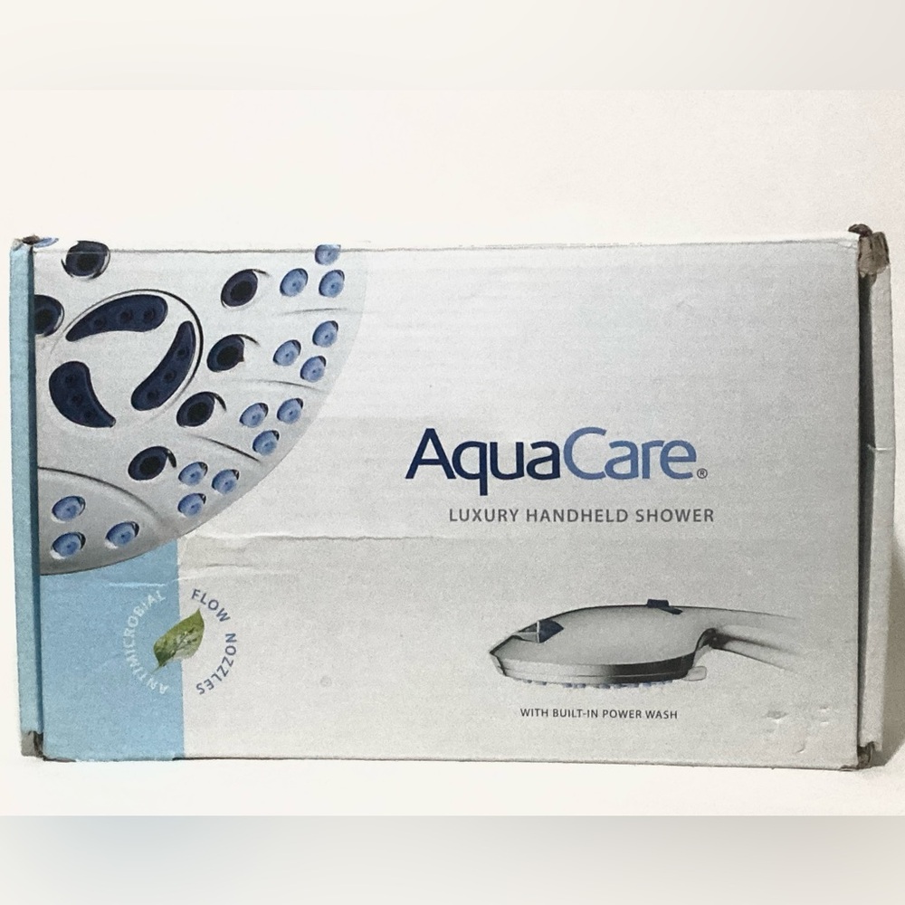 AquaCare Luxury Handheld Shower Nozzle  Silver NIB